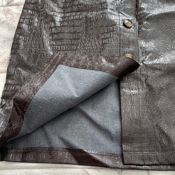 NWT Rachel Comey x Target faux crocodile skin pencil skirt brown, size 8,12,16 - Picture 16 of 16